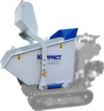 Cuve auto-chargeuse 350L en acier pour chenillard K65 – Capacité augmentée, basculement hydraulique, transport matériaux