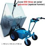 Brouette électrique C4 – 24V 600W, charge 500 kg, autonomie 30 km, usage pro intérieur et extérieur, grande stabilité – Image 4