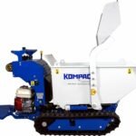 Cuve auto-chargeuse 300L en acier pour chenillard K50 – basculement et godet hydraulique, transport matériaux et béton