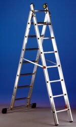 Échelle double professionnelle transformable 13+14 marches- Luxe 2