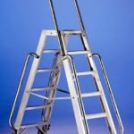 Escabeau double professionnel avec garde corps – 13 marches