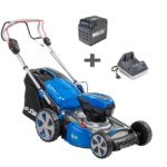 Tondeuse à gazon à batterie tractée Staub SI 500 T – Kit avec batterie 5 Ah 40 V et chargeur CRG+ – Coupe 46 cm, moteur 1250 W